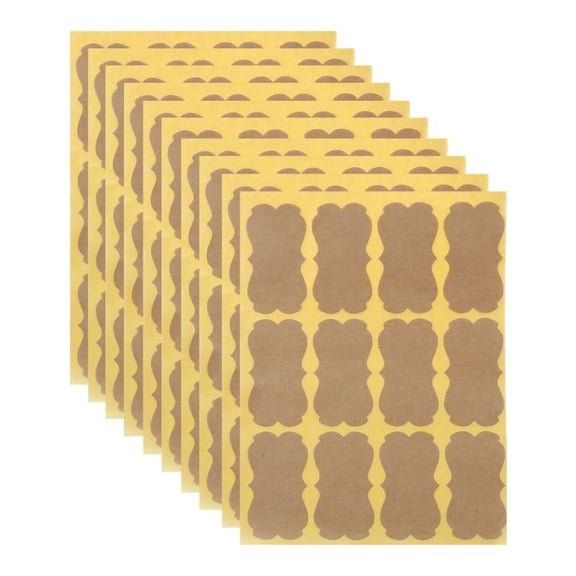 120Pcs Vintage Blank Kraft Label Handmade Sealing Sticker For Gift Packaging DIY