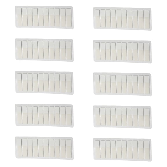 120Pcs White Clear PET Label Adhesive Notes Writable Label Repositionable Book Markers for Book Journal Planner Notebook