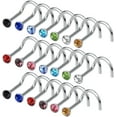 thumbnail image 1 of 120Pcs/set Stainless Steel Nose Ring Nose Stud Body Piercing Jewelry, 1 of 7