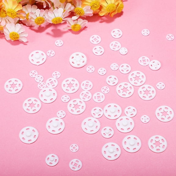 120Sets Plastic Snap Buttons for Sewing Sturdy Snap Fasteners in Various Colors for Crafting