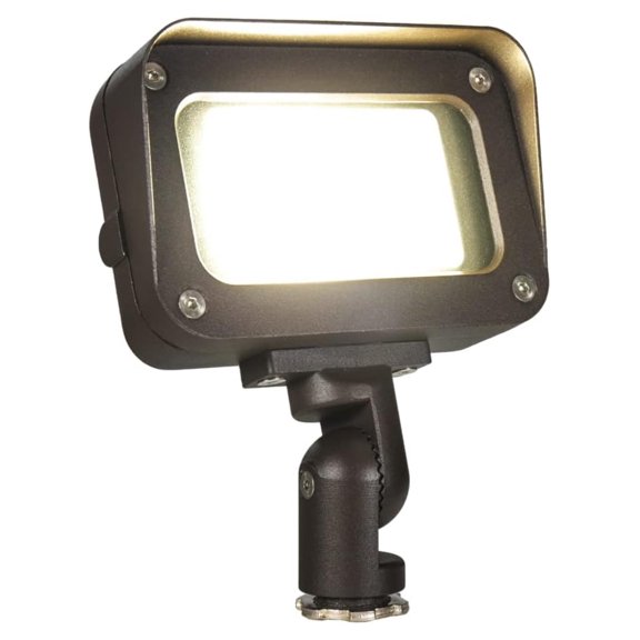 120V 10W 4000K Bronze Aluminum LED Flood Light (1200 Lumens) with Knuckle Mount for Landscape Lighting