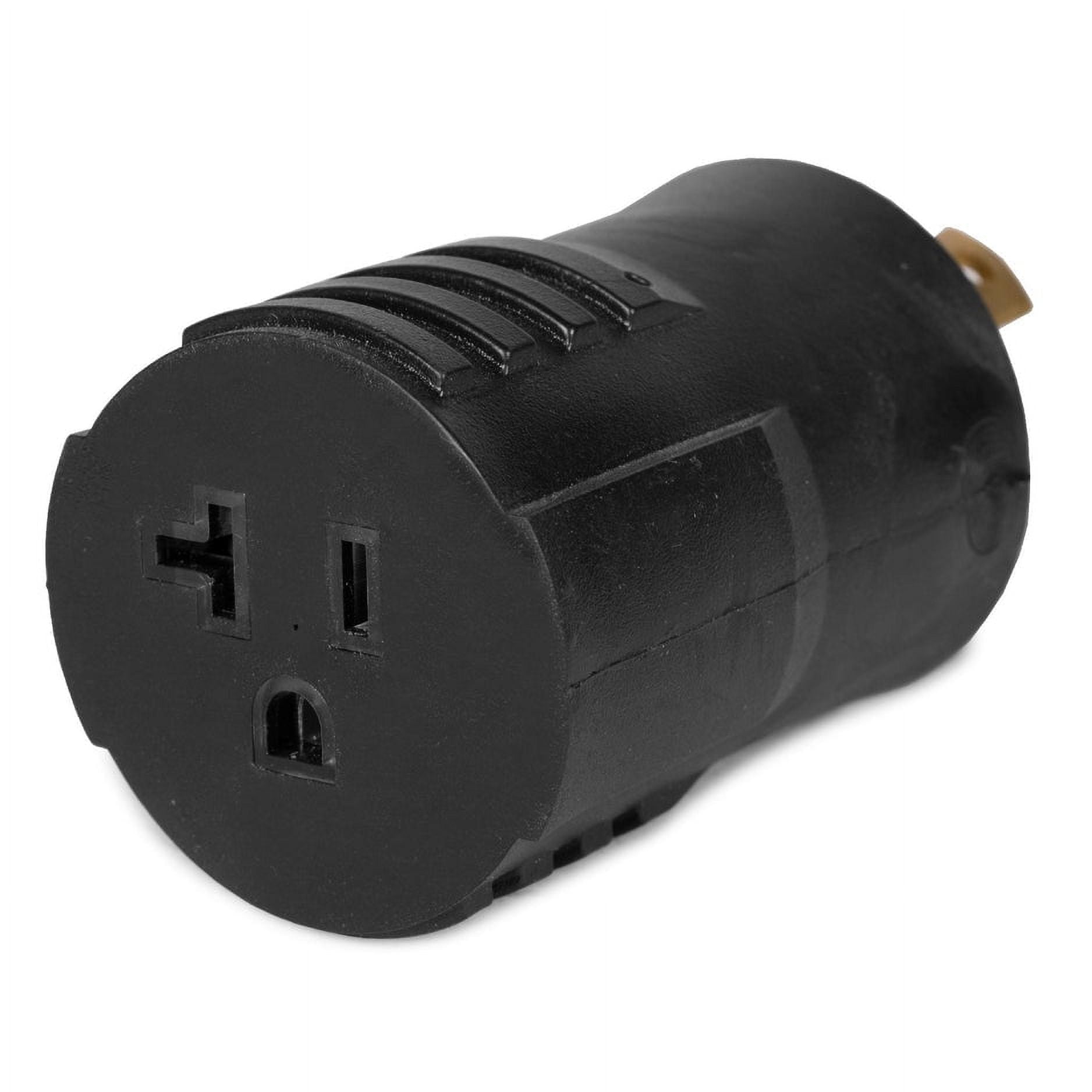 120V 30-Amp 3600-Watt Generator to RV Adapter, NEMA L5-30P Twist-Lock Power Plug to 5-15R / 5-20R Standard Outlet (GNA520)