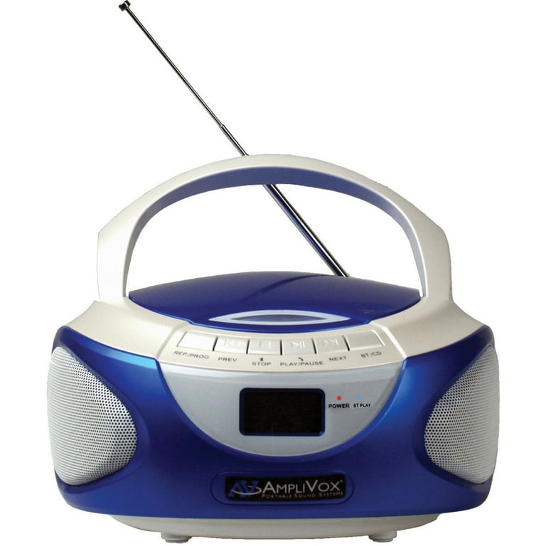 120V CD Boombox with Bluetooth - Blue - Walmart.com