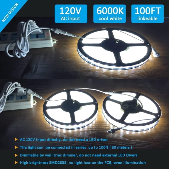 120V Dimmable LED Strip Light
