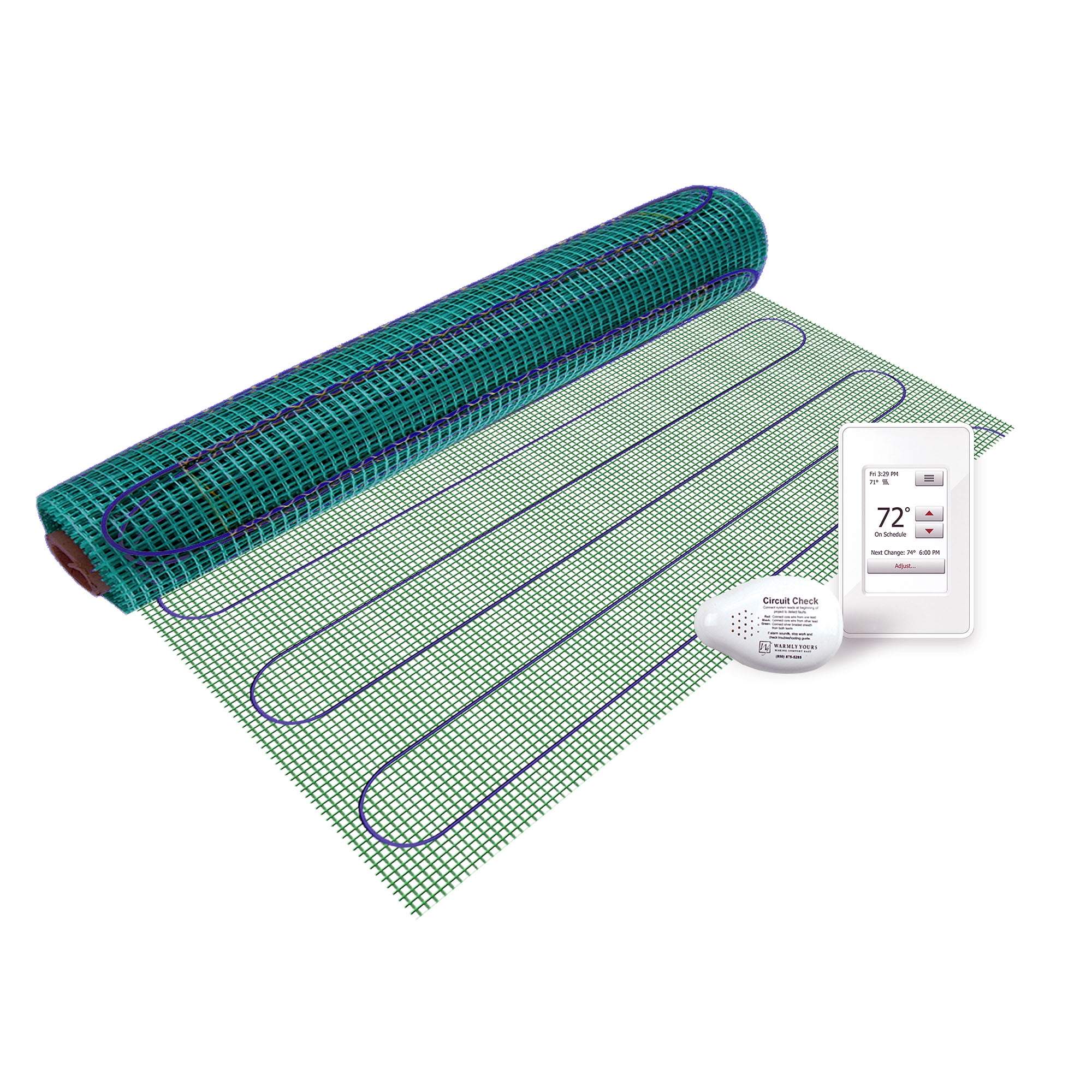 120V Floor Heating Easy Mat Kit 3′ x 3′ with Nspire Touch Thermostat for 9 SqFt Sansujyuku sansujyuku.com