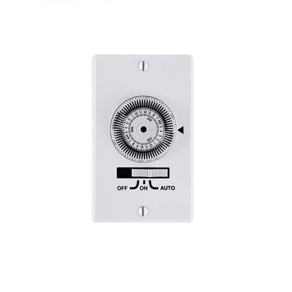 120V Indoor 24 Hour Mechanical Timer, White