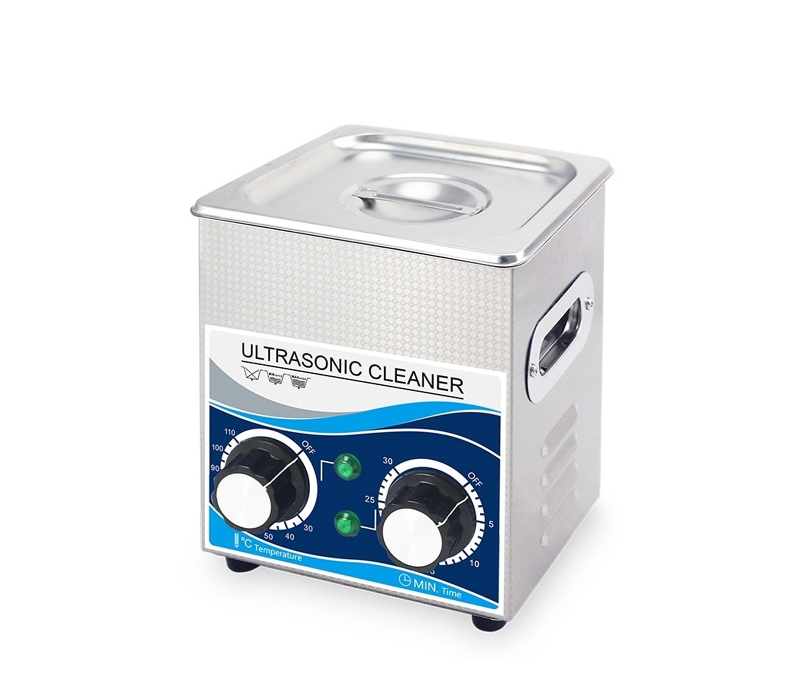 120W 2L Portable Ultrasonic Cleaner 40khz Heating Knob Stainless Steel Bath With Cleaning Basket Hardware Parts Spark Wash ,Strong Cleaning