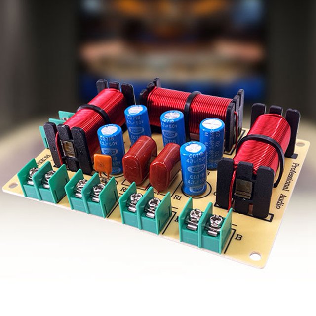 120W 4 Way Crossover Audio Speaker Crossover Dual Bass + Midrange + Treble Frequency Divider KTV