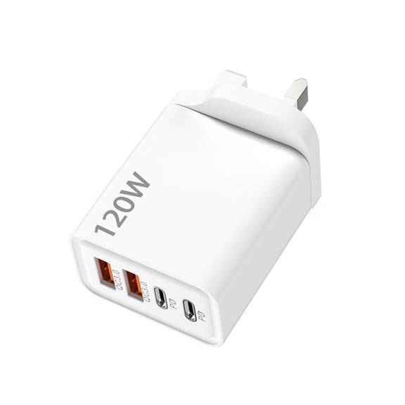 120W 4 in 1 USB C PD Fast Charger Quick Charge 3.0 Type C Wall Adapter for iPhone 16 15 Samsung S24 Xiaomi Huawei EU US UK Plug