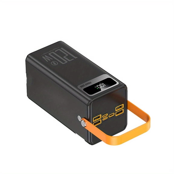 120W 60000mAh Portable Power Bank with LED Display, Fast Charging USB-C for Phones & Outdoor Travel, Emergency Power Supply