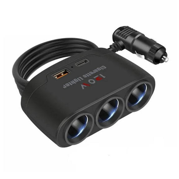 120W Car Cigarette Lighter Socket 3USB Charger Splitter Adapter Outlet /HOT