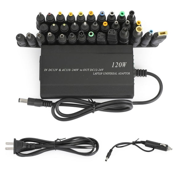 120W Car Home 34 Tips Power Supply Adapter Charger for Laptop Notebook US Plug