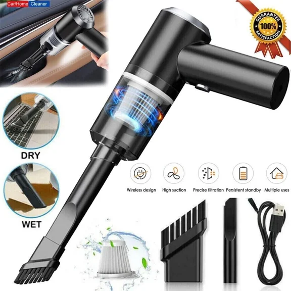 120W Cordless Handheld Vacuum Cleaner Car Home Mini Rechargeable Wet Dry Duster