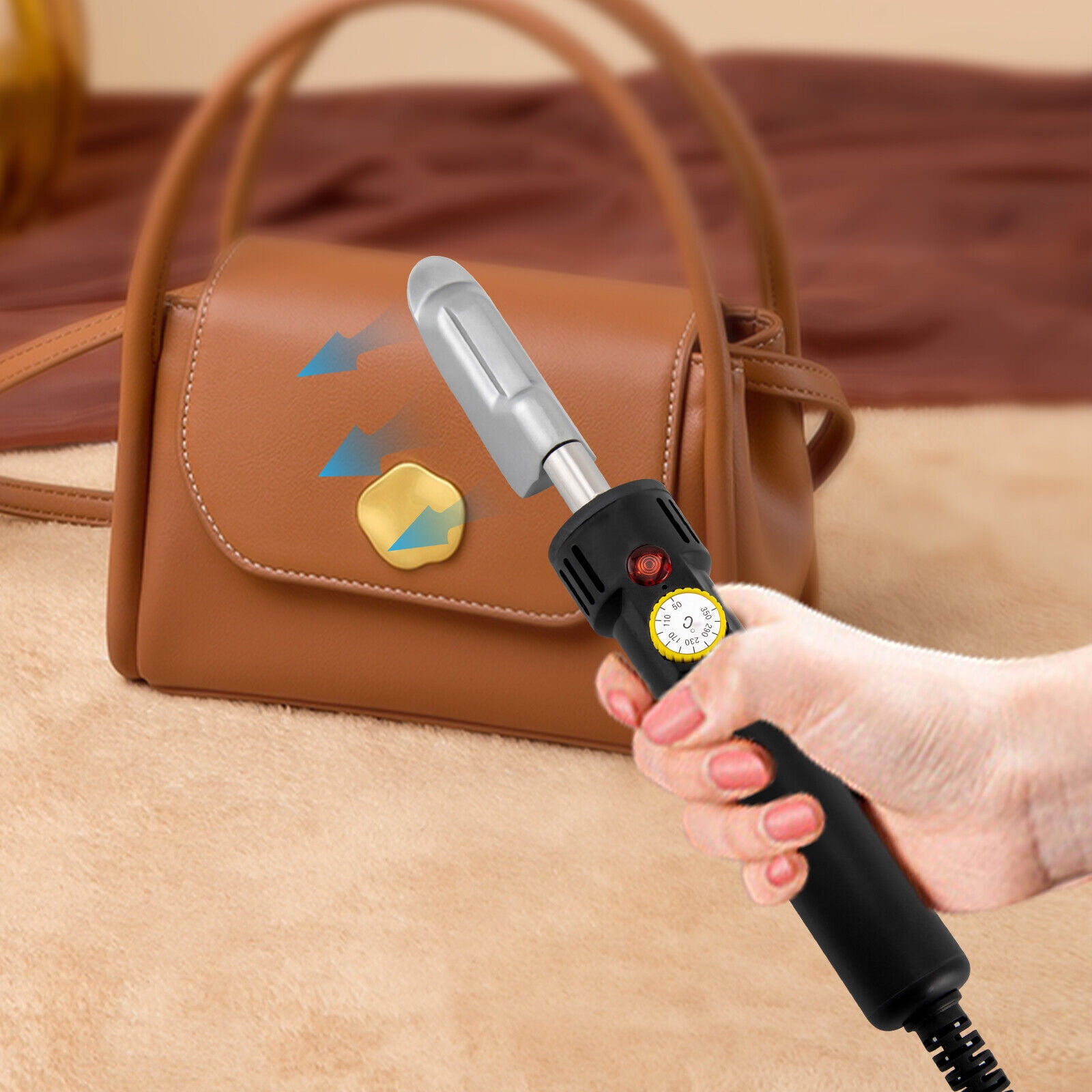 120W Electric Mini Iron Home Iron Adjustable 50-350℃ 110V for Leather Clothes Bags Shoes