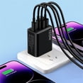 thumbnail image 1 of 120W Fast Charging Wall Charger - US Plug 4-Port USB & Type-C Quick Charger for iPhone, Samsung & Android Devices, 1 of 5