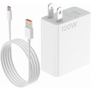 120W Fast Wall Charger Block 100W 90W Compatible for Xiaomi 17 15 14 13 12 14t 13t 12t 12s Pro Lite Redmi Note k80 K70 K60 K50 12 11 Pro Plus Black Shark 4 5 Poco F4 Gt 6A USB C Cable
