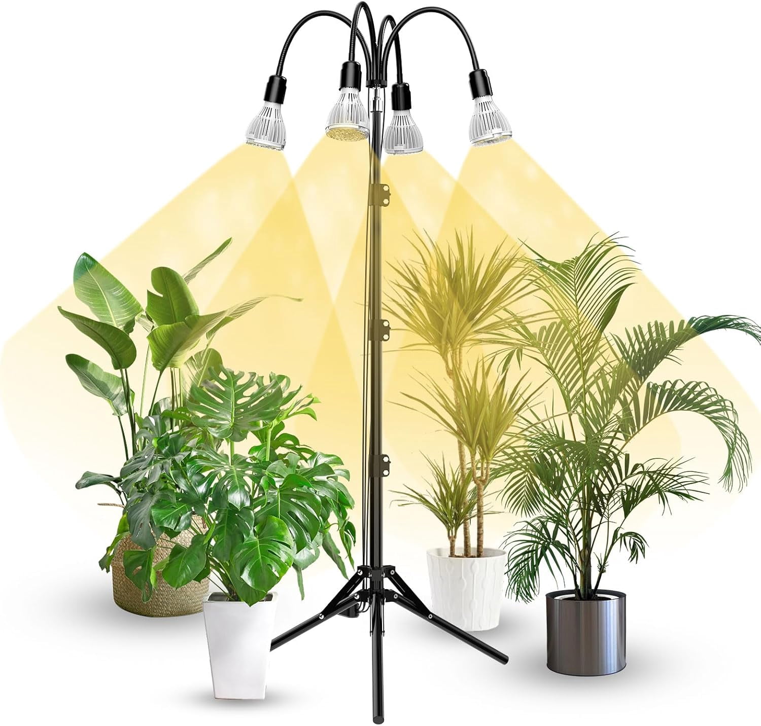 120W Grow Light with Adjustable Tripod Stand, Full Spectrum 900W Equiv ...