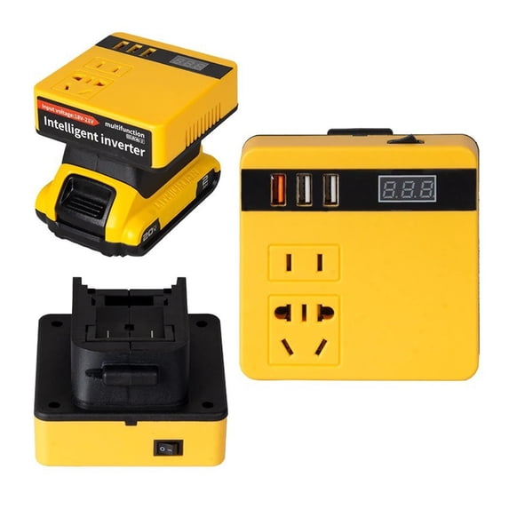 120W Lithium Battery Inverter Power Bank 18v 21v to AC Multi-Function Household Smart Transformer ,Rapid Cooling with Minimal Noise