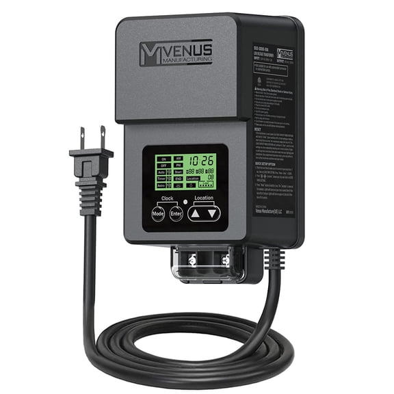 120W Outdoor Low Voltage Transformer with Timer and Photo Sensor, 120V AC to 15V AC Power Supply, Suitable for 12-15V Exterior Garden Landscape Lighting with ETL Listed