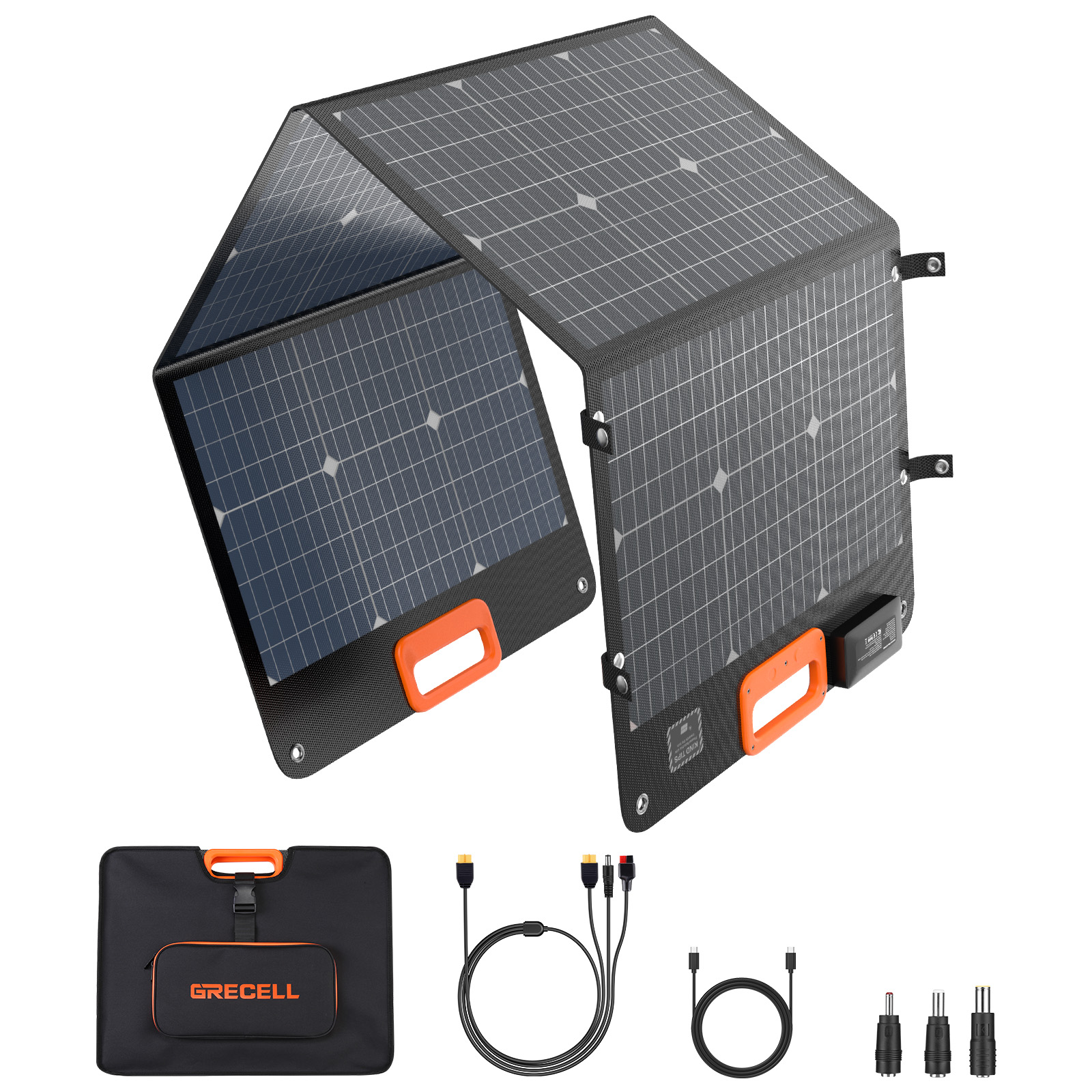 Grecell 120W Portable Foldable Solar Panel,  Waterproof Solar Charger for Camping, RV, Outdoor