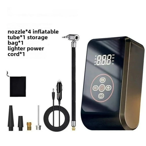 120W Portable Tire Inflator Digital Air Compressor Pump with LED Light for Car Motorcycle Bike Ball