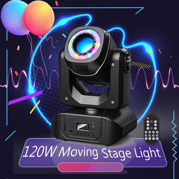 120W RGBW LED Moving Head Stage Light DMX Remote DJ Disco Club Party Spot Lights