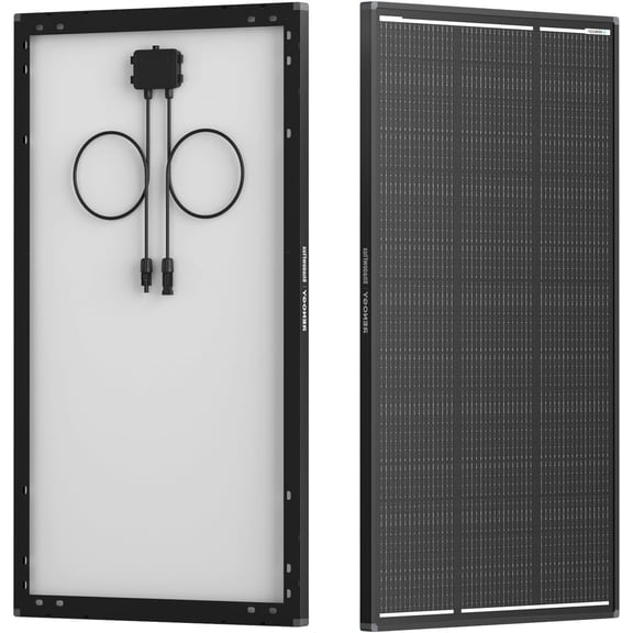 120W Solar Panel ShadowFlux Anti-Shading N-Type 16BB 12 Volt, 25% High-Efficiency, PV Module Power Charger for RV Marine Rooftop Farm Battery and Other Off-Grid Applications