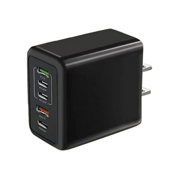 120W USB C Charger Cube, 1-Pack Wall Plug Fast Charging Block, 5-Port PD+QC Power Adapter Multiport Brick Type C Box for Phone 16/15/14/13/12/11/Pro Max/XS/XR/8/8, Tablets, Cellphones