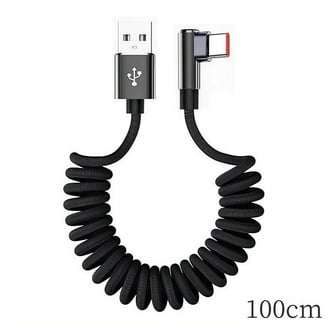 60W USB C Fast Charging Cable 480Mbps Data Transfer Nylon Braided Right ...