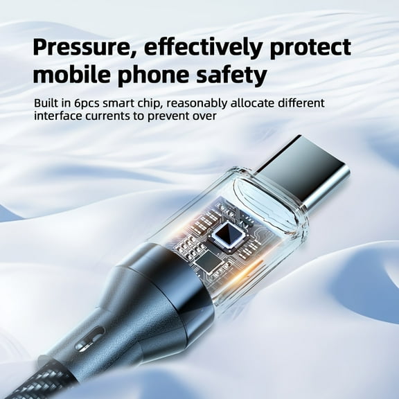 120W Ultra-Fast Charging USB to Type-C Cable(6.56ft) with LED Digital Display, Matte Finish, Data Sync, USB Power Delivery, 6A High Current, Compatible with iPhone 15/16, Xiaomi, POCO, Samsung