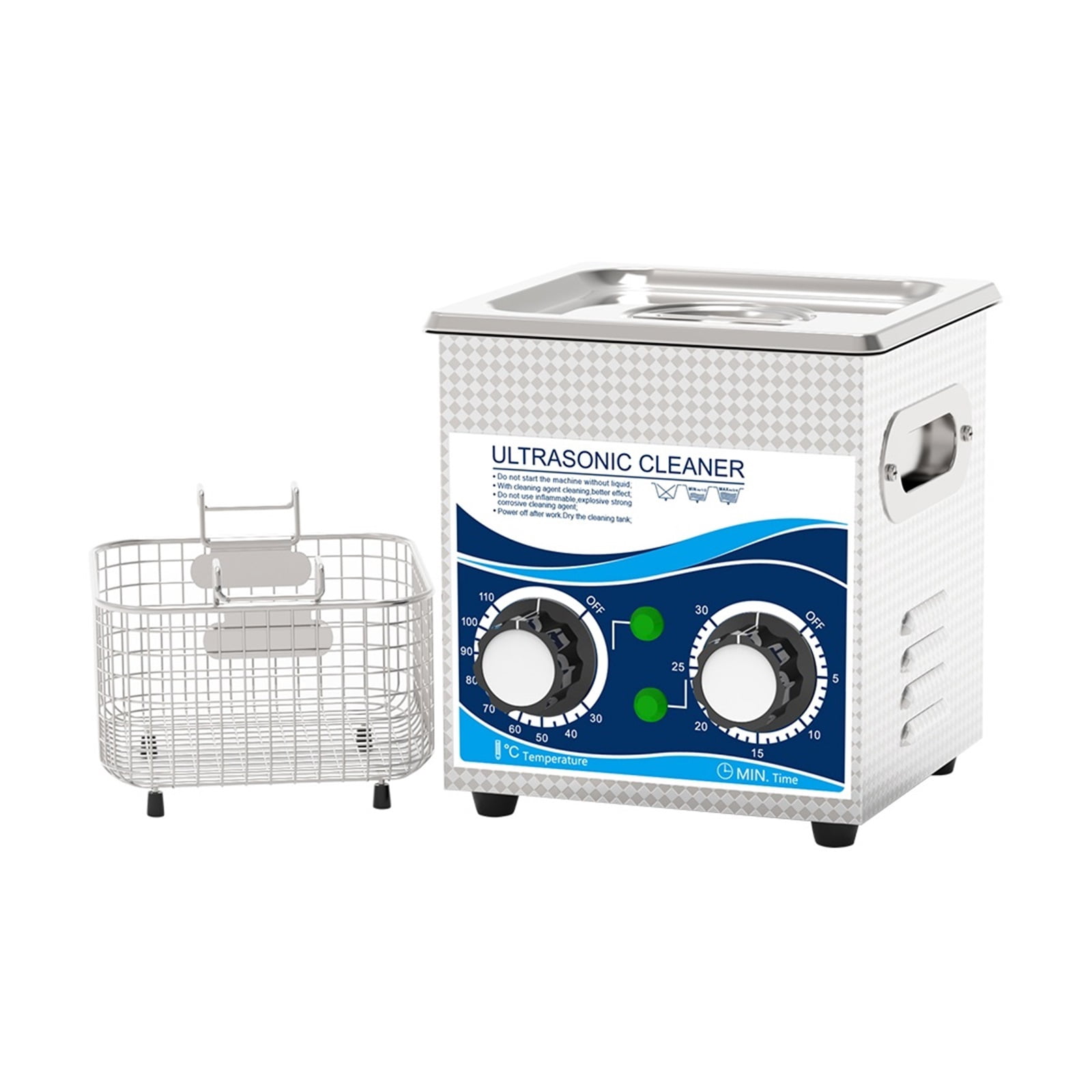 120W Ultrasonic Cleaner 1.3L Bath 0~30mins Timer With Heater Ultrasound For Watches Glasses Jewelry Home Parts