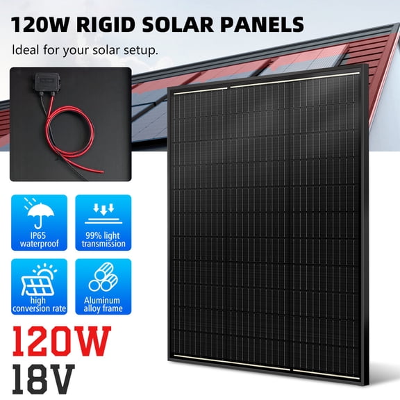 120W Watt Solar Panel Mono 12V Battery Charger PV Home Boat RV Off Grid Power