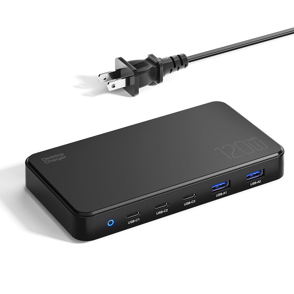 120W gallium nitride charger ultra-thin series single C- Port 100W ...