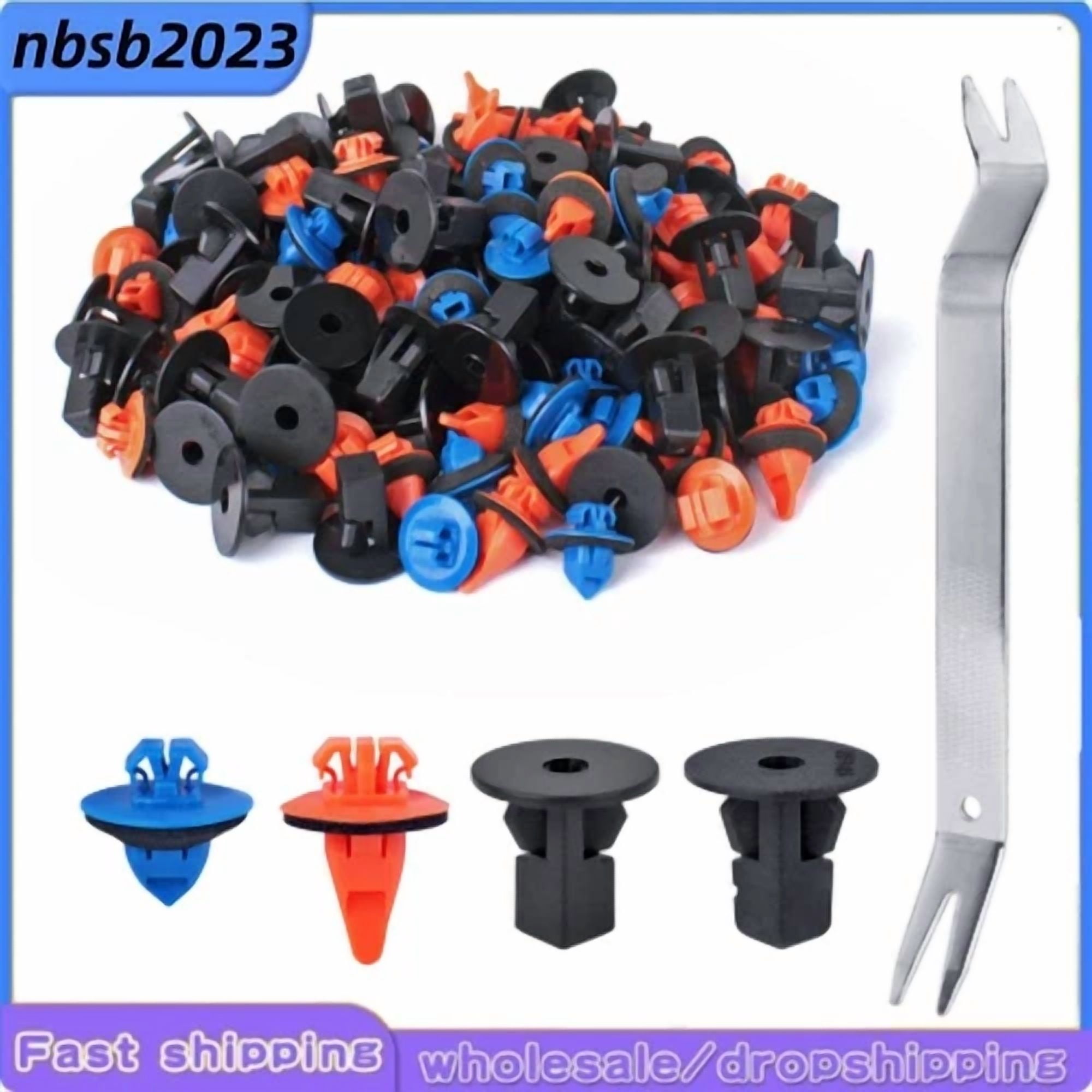 120X Fender Flare Clips,Retainer Fastener Rivets For Bumper Fender ...