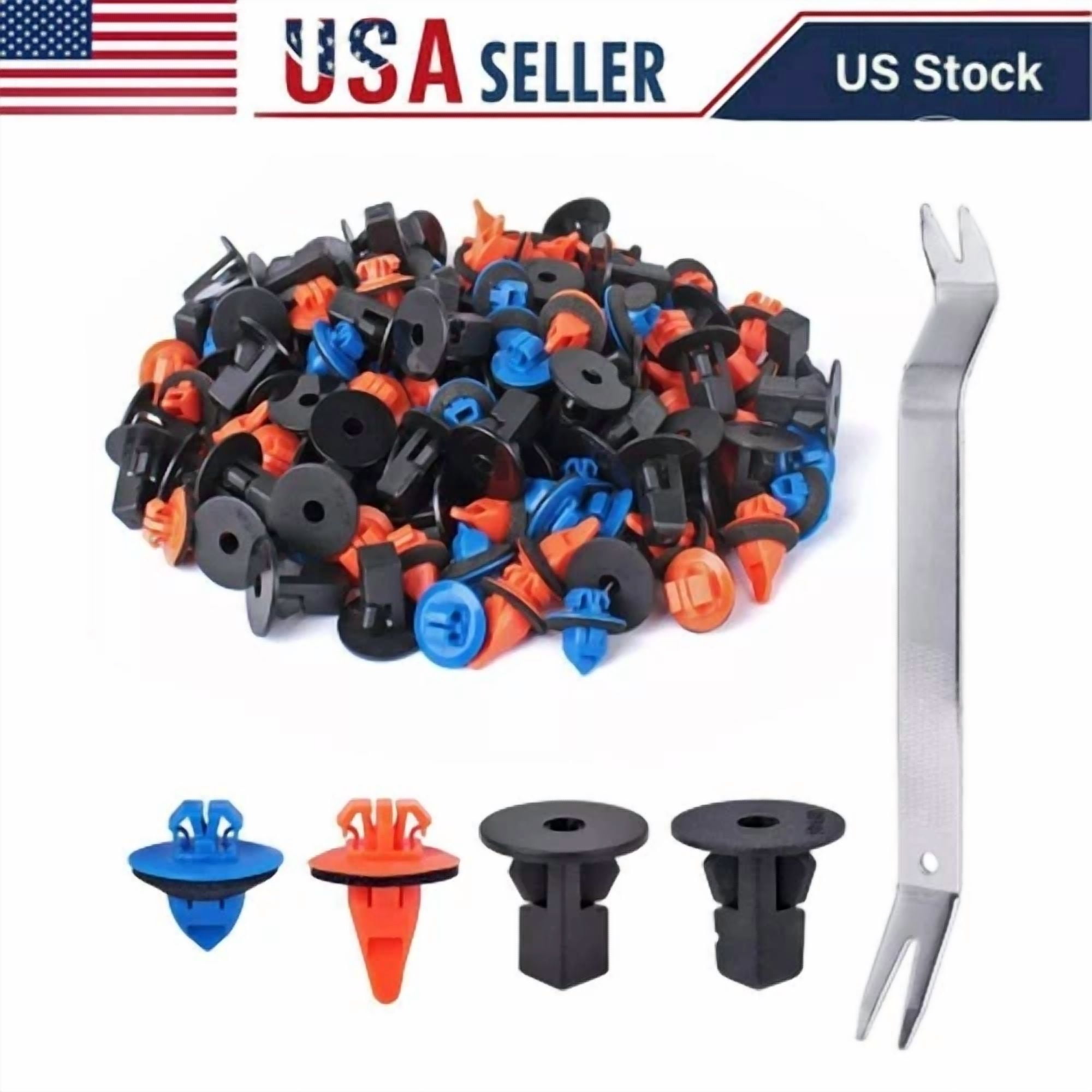 120X Fender Flare Clips Toyota Retainer Fastener Rivets For Bumper ...