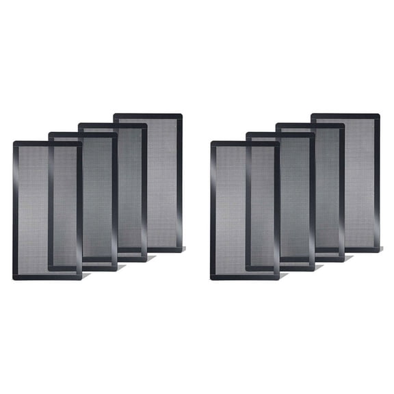 120X240mm Dust Filter for Computer Cooler Fan,Magnetic Frame Dust Filter,Dustproof PVC Cover Computer Fan Grills, 8 Pack,8 x Magnetic Fan Filter,Black