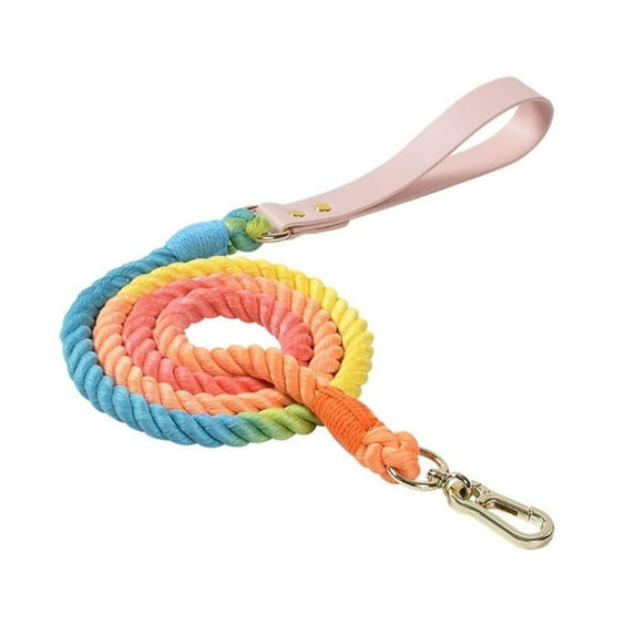 120cm/ 150cm Weaving Dog Leash Gradients Color Flexible Dog Rabbits Cat Traction Rope Dog Leash for Walking Products