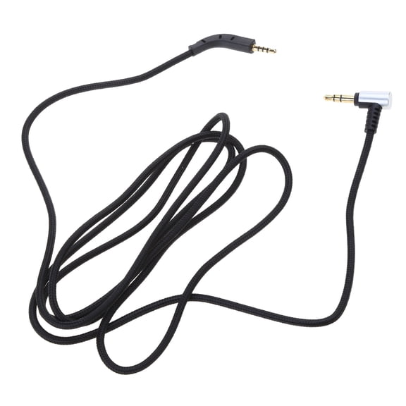 120cm Audios Cable Nylon Braided Wire Gaming Headset Headphone Replacement Cable Fit for Bowers P7 Black