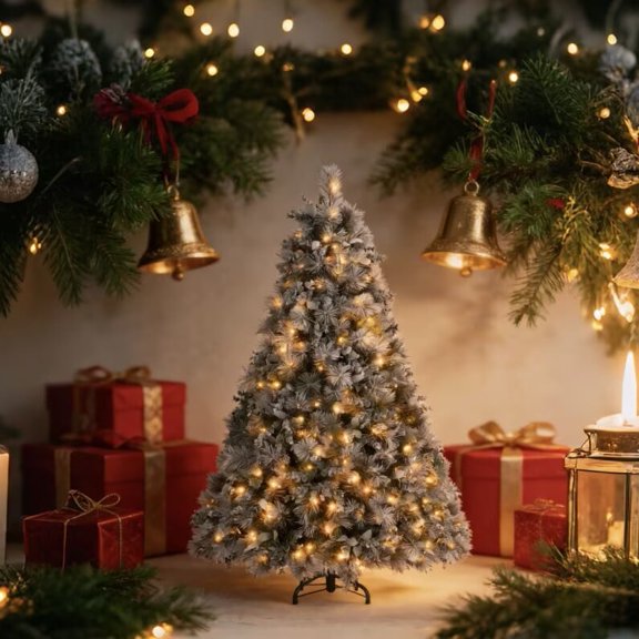 120cm Full Hard Needle Christmas Tree with warm white light- Premium Indoor Holiday Decor
