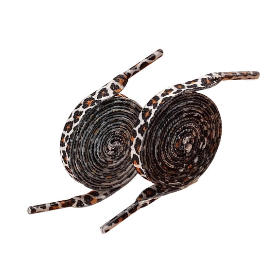 120cm Leopards Print Shoelaces Flat Shoelace for Adult Teen Polyester Shoe Laces Shoelace for Sneakers Trainers Shoe