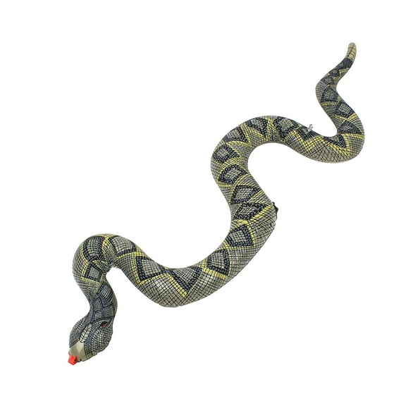 120cm PVC Inflatable Realistic Snake Pool Garden Decoration Prank Prop Halloween Scare Toy Bird Deterrent Novelty Floating Animal