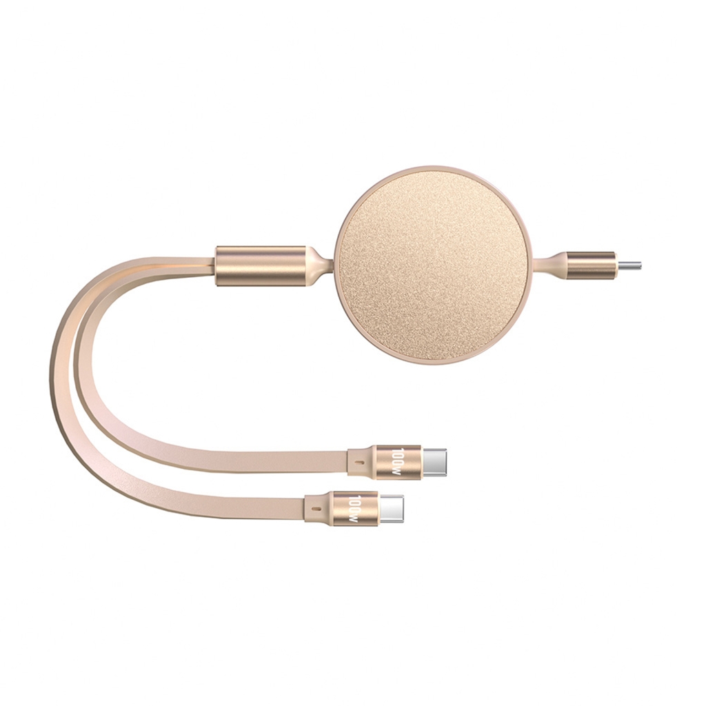 120cm Type-C Cable PD100W 480mbps USB C Male to Double USB C Male Charging Cord