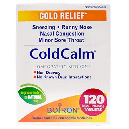 120ct Boiron Coldcalm Tablets for Cold Relief, 60 Count (Pack of 2)