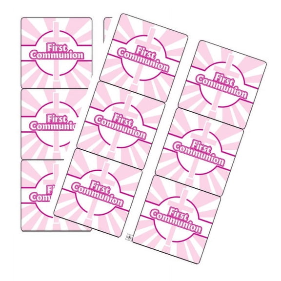120ct First Communion Stickers Two Tone