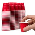 thumbnail image 1 of 120ct Mini Red Cups 2oz Plastic Disposable Shot Glasses Party Shooter Beer Pong Jello, 1 of 2