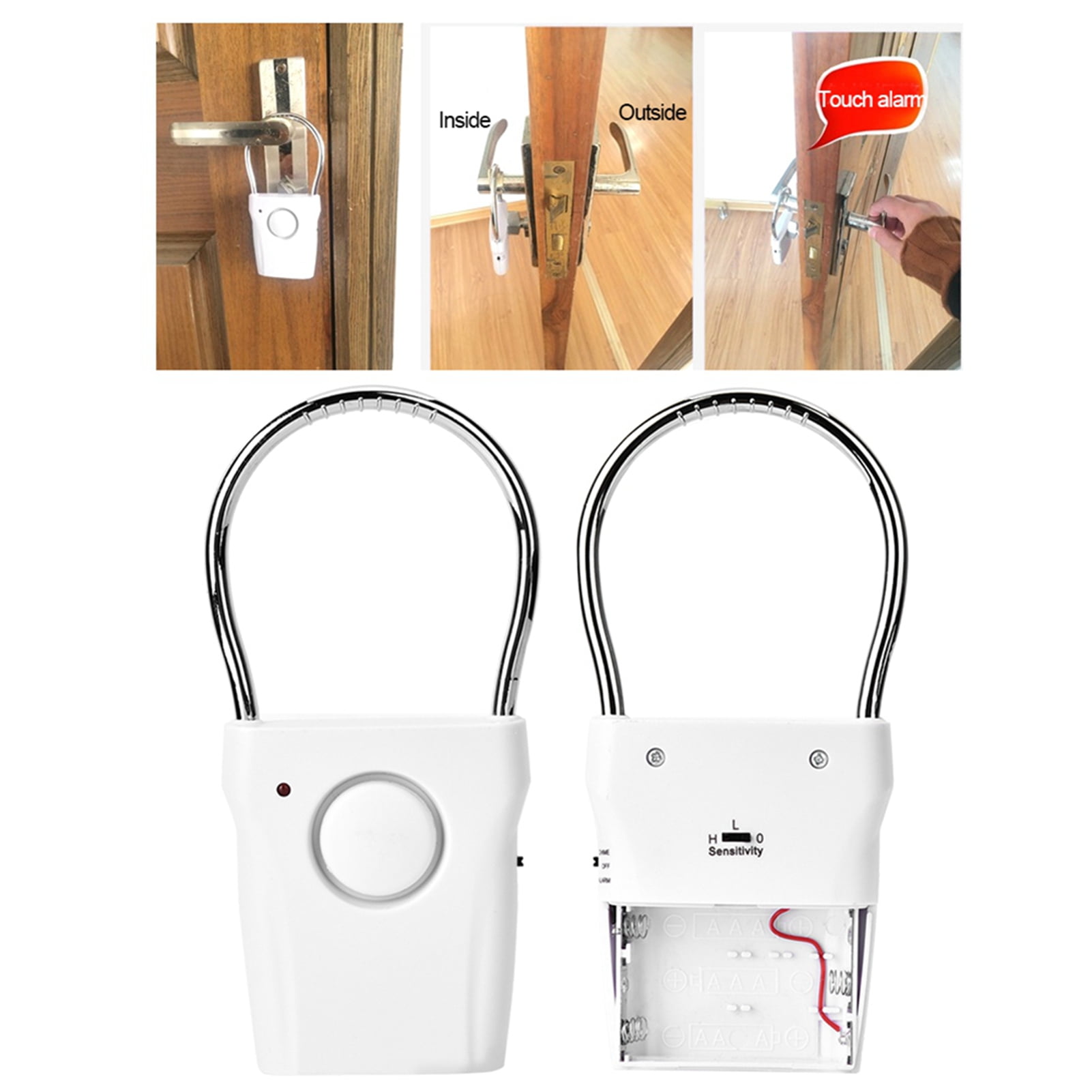 120dB Door Touch Sensor, AntiTheft Easy Operation Door Handle Alarm