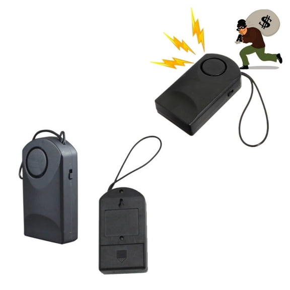 120dB Inductive Alarm of Human Body Wireless Touch Sensor Security Loud Door Knob Entry Alert Anti Theft,Black without battery