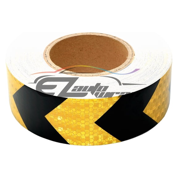120ft Night Reflective Safety Tape Warning Caution Adhesive Conspicuity Arrow Checker Marking Decal Sticker Roll Film Truck RV Trailer Boat ATV Construction Indoor Outdoor