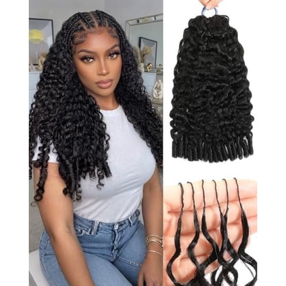 120g Burmese Curly Miracle Knots Crochet Human Hair 20 Inch | 95-100 Strands Pack 3C 4A Water Curly Hair Extensions Invisible Knotless Pre-Separated,,Breathable,Soft No Shedding