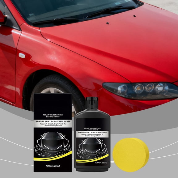 120g Car Scratch Repair Paste Kit Automotive Paint Scratch Remover Polishing Compound for Light to Medium Scratches with Gloss Restoration Hydrophobic Protection and Color-Match Formula